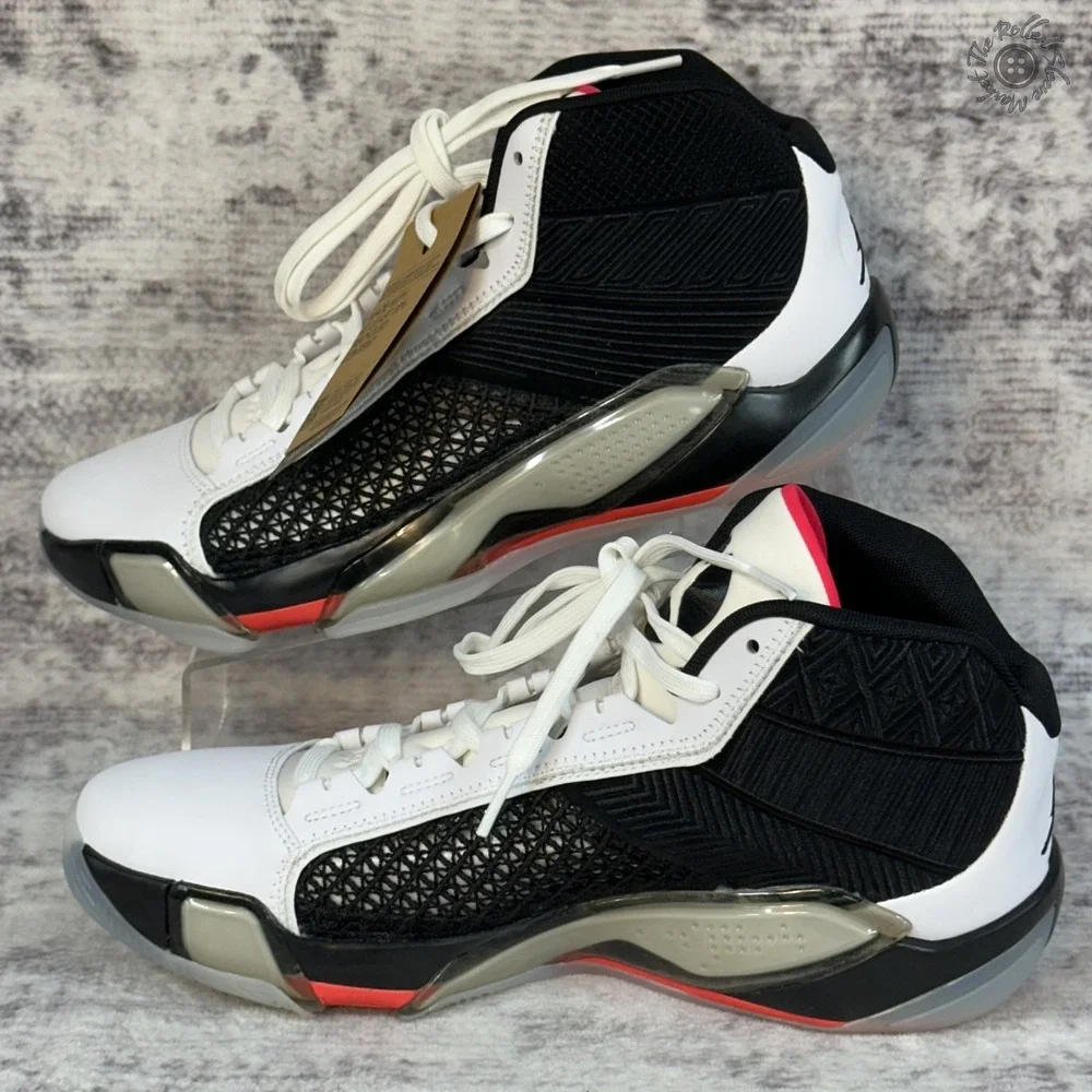 NWT‎ No Box Air Jordan 38 Fundamental Basketball Shoes White Black Sz 11 DZ3356